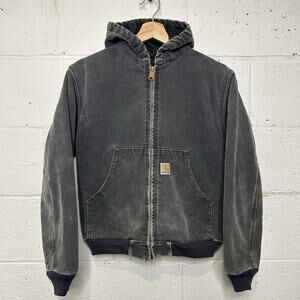 Vintage Carhartt Quilted Hooded Active Jacket “Petrol Gray”